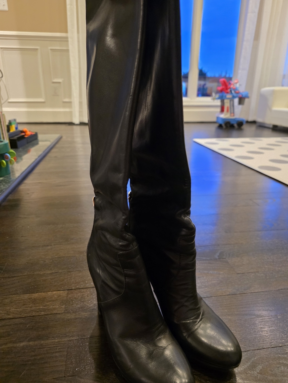Gucci Black High-Heel Mid-Calf Women's Boots Size 6.5 - Picture 8 of 16